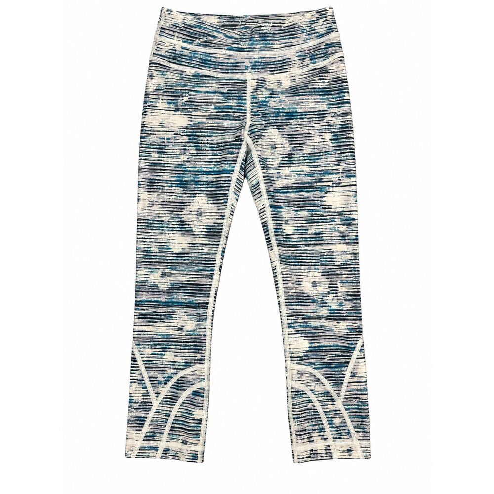 Lululemon Run Inspire Crop II Blurry Belle Multi Leggings Size 2